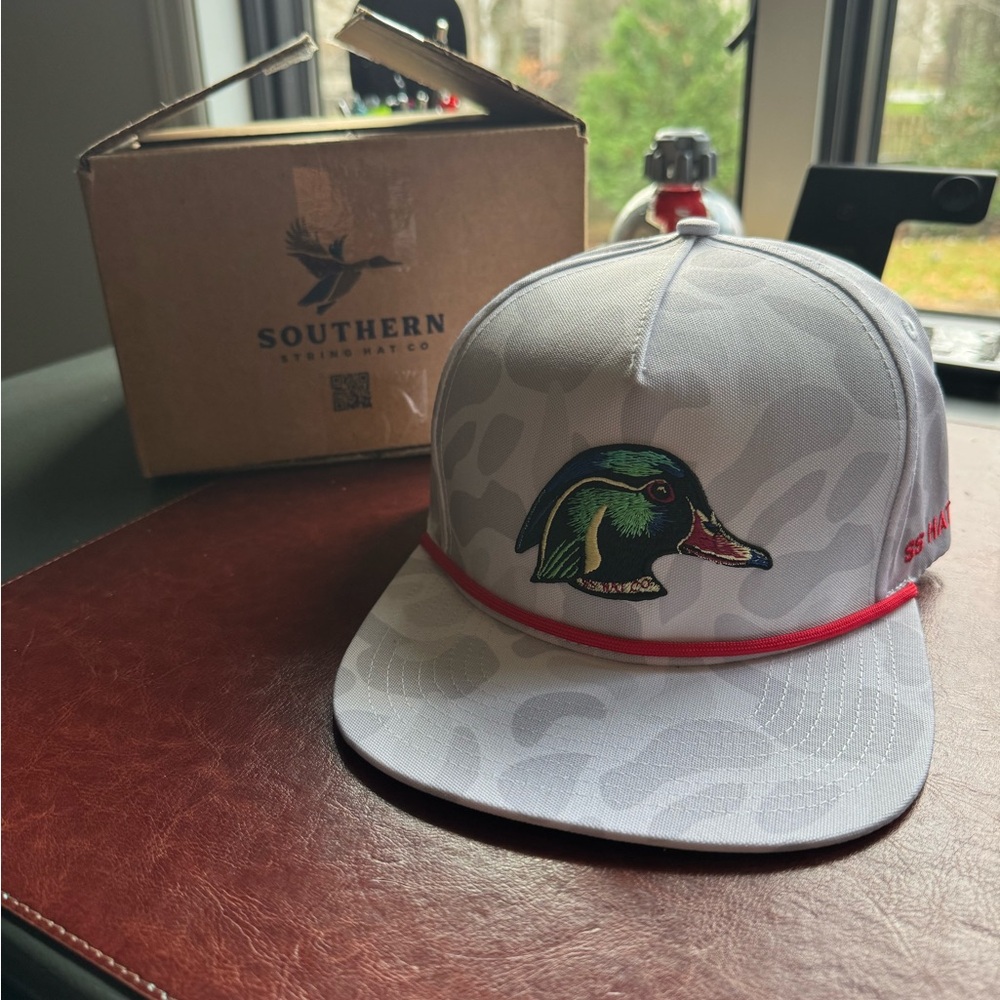 Gray Duck Embroidered Hat